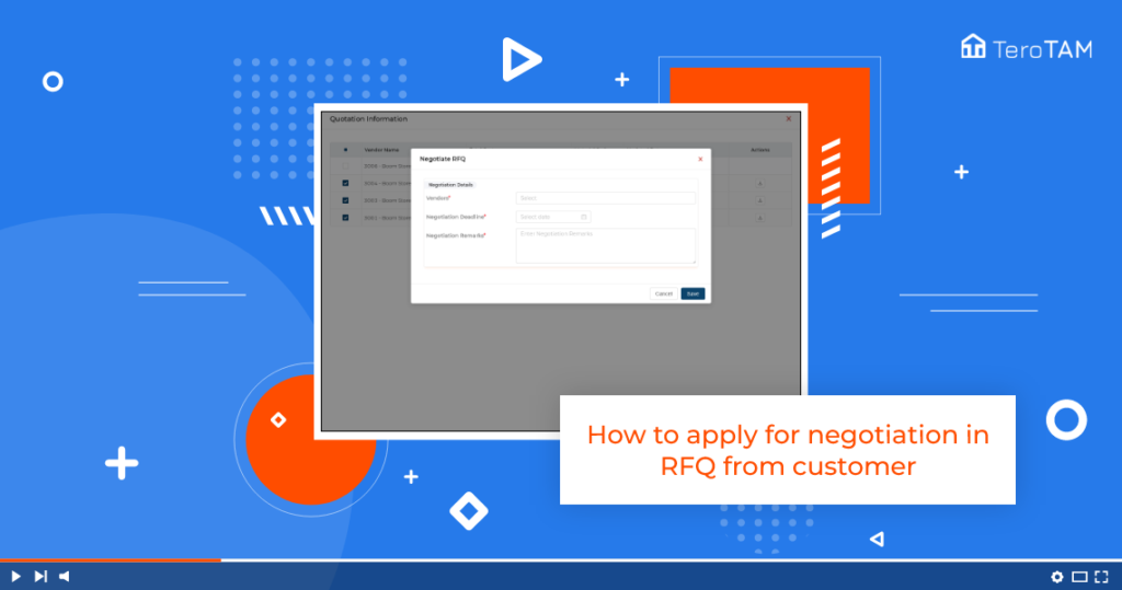 How to apply for negotiation in RFQ from customer