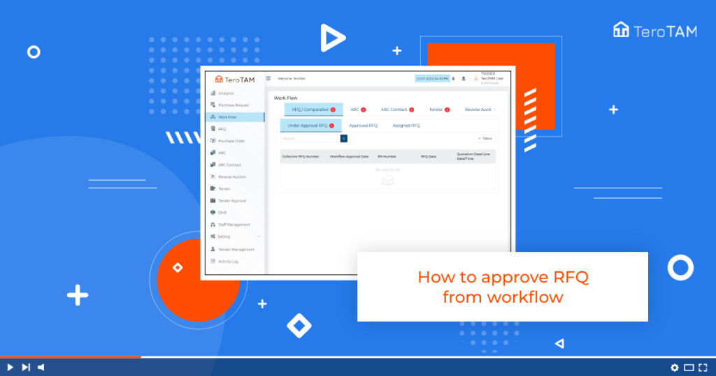 How to approve RFQ from workflow