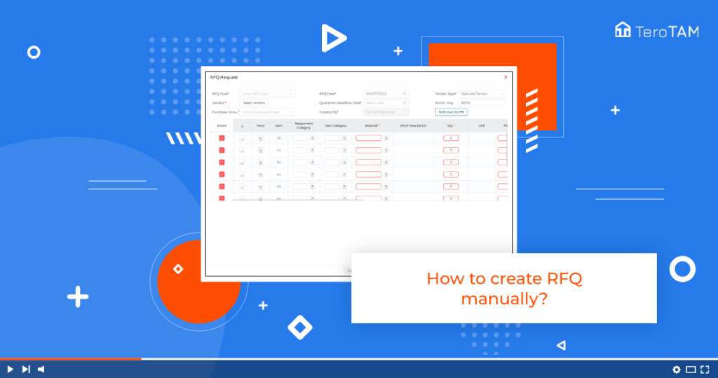 How to create RFQ manually
