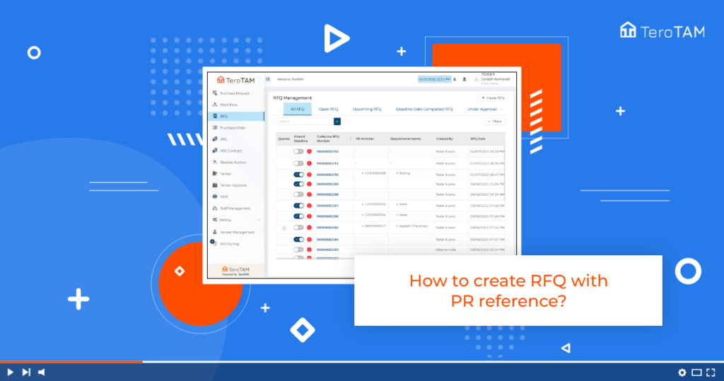 How to create RFQ with PR reference