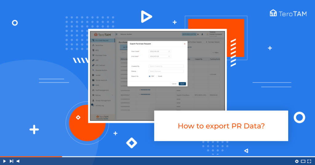 How to export PR data