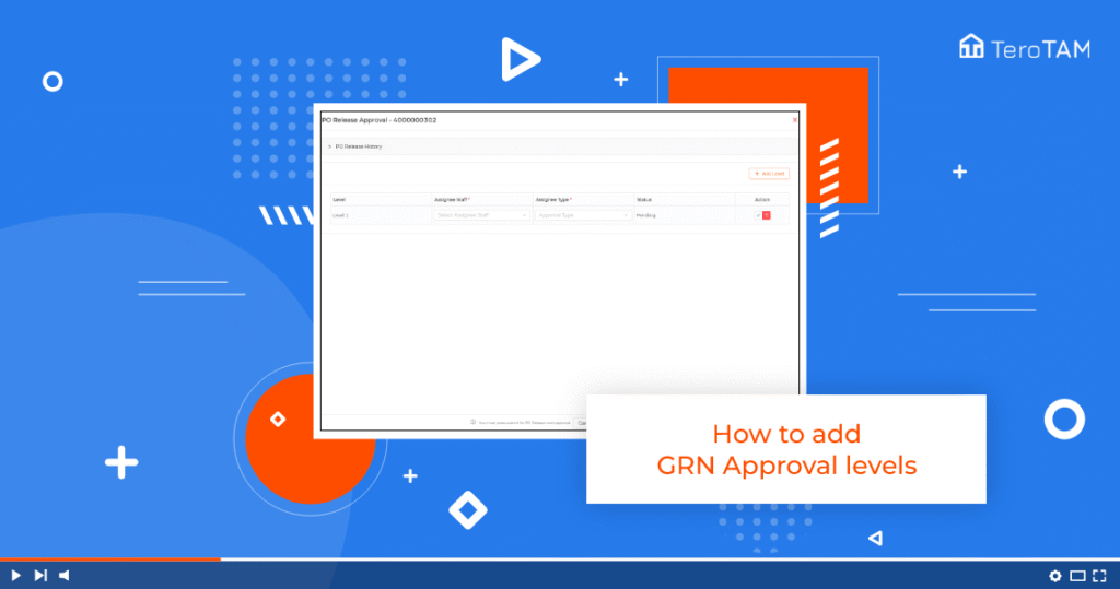 How to add GRN Approval levels in po