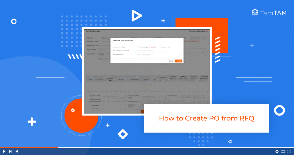 How to create purchase order from Request For Quotation