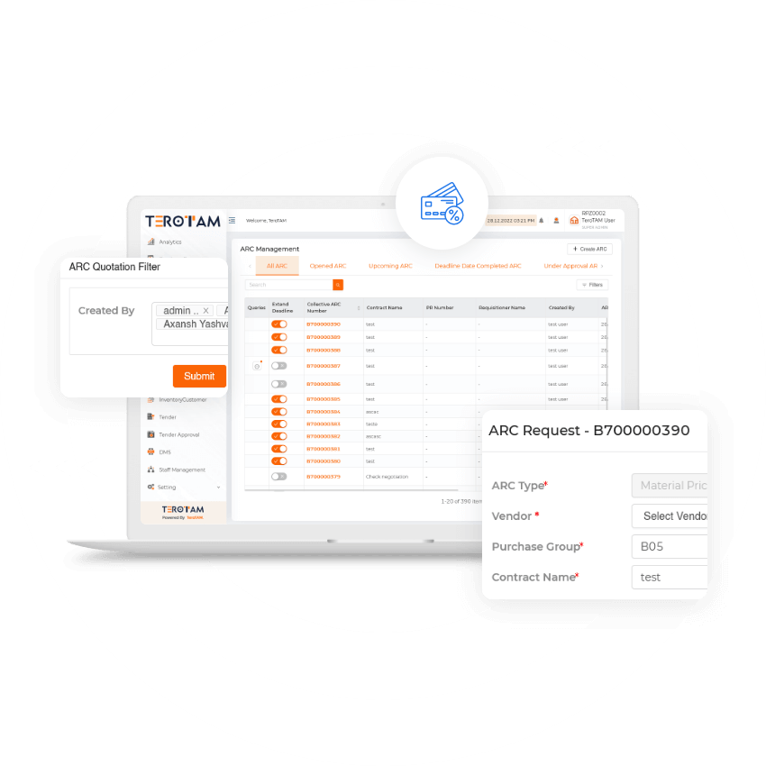 ARC (Annual Rate Contract) Management Tool