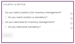 Figure 1.3: Setting>>Inventory Management>>Location & Area