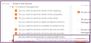 Figure 4.1: Setting>> Email & Service