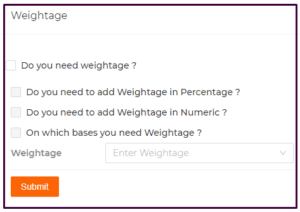Figure 5.6: Setting>>Service Management>>Store Audit>>Preference>>Weightage