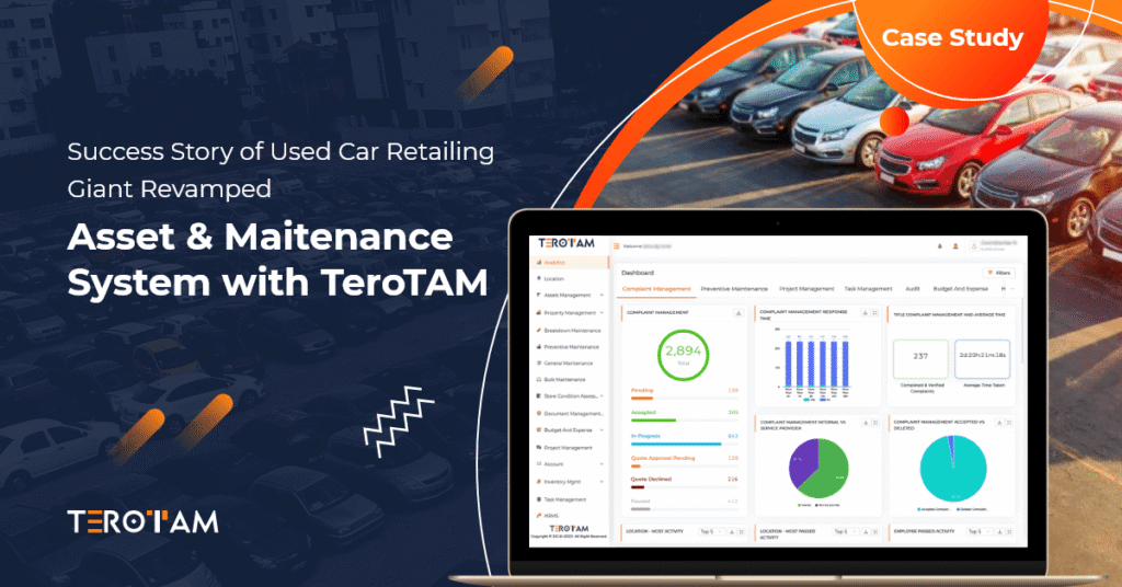 Transformation of Used Car Retailing Giant with TeroTAM’s Asset and Facility Management Solution